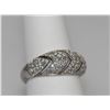 Image 2 : BEAUTIFUL .925 STERLING SILVER ROUND BAND RING W/ CZ EM