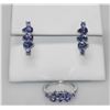 Image 2 : 2.26 CTWTANZANTE Earring and Ring set .925 STERLING SIL