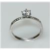 Image 2 : .925 STERLING SILVER SOLITAIRE RING W/ CLEAR CZ