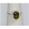 Image 1 : GREEN CZ  .925 STERLING SILVER RING