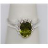 Image 2 : GREEN CZ  .925 STERLING SILVER RING