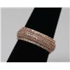 Image 1 : BEAUTIFUL 14K ROSE GOLD PLATED BAND RING W/ CZ EMBEDDED