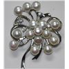 Image 2 : WHITE PEARL AND CZ BROOCH
