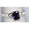 Image 1 : AMETHYST CZ .925 STERLING SILVER RING