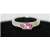 Image 1 : PINK CZ RING .925 STERLING SILVER