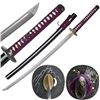 Image 1 : HAND FORGED 40.5" CARBON STEEL BLADE PURPLE SAMURAI SWO