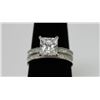 Image 1 : .925 STERLING SILVER CZ ENGAGEMENT RINGS W/ BAND
