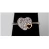 Image 1 : .925 STERLING SILVER HEART RING W/ CLEAR CZ