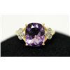 Image 2 : 14K GOLD PLATED AMETHYST RING 4.50 CTW