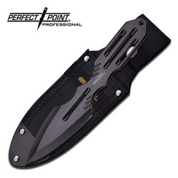 9  FULL TANG BLACK THROWING KNIFE COMES W/SHEATH