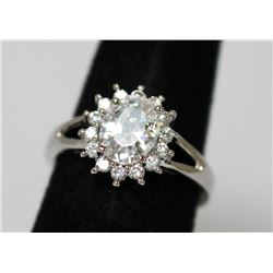 SILVER PLATED CZ RING