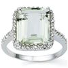 Image 1 : GENUINE 5.00 CTW GREEN AMETHYST AND 0.11 DIAMOND 10K SO