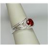 Image 1 : MODERN RINGS W/ RED CENTER PIEC