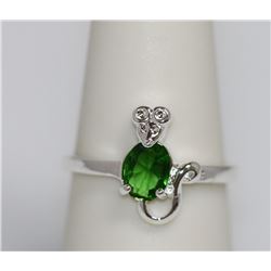 EMERALD CZ .925 STERLING SILVER RING