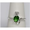 Image 1 : EMERALD CZ .925 STERLING SILVER RING