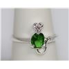 Image 2 : EMERALD CZ .925 STERLING SILVER RING