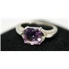 Image 2 : .925 STERLING SILVER 4.30 CTW AMETHYST RING