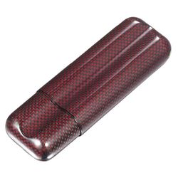 Visol Red Kevlar Lightweight Cigar Case - Holds 2 Cigar