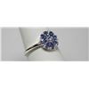 Image 2 : 1.10 CTW TANZANITE RING .925 STERLING SILVER