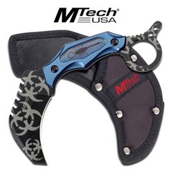 7.5  ZOMBIE KILLER SERIES BLUE FIXED BLADE KNIFE COMES