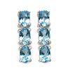 Image 1 : GENUINE 3.06 CTW BLUE TOPAZ .925 STERLING SILVER EARRIN
