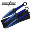 Image 1 : 9" BLACK AND BLUE THROWING KNIVES