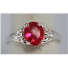 Image 1 : PINK CZ .925 STERLING SILVER RING