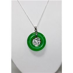 Natural Chinese Design Green Jade Pendant