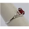 Image 2 : RED CZ .925 STERLING SILVER RING