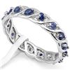 Image 1 : GENUINE 0.78 CTW SAPPHIRE IN PLATINUM PLATED .925 STERL