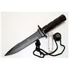Image 1 : 10.5" STAINLESS STEEL BLADE SURVIVAL KNIFE COMES W/SURV