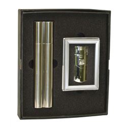 Visol Speary Flask & Cigar Tube Combo - Lighter Gift Se