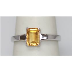 0.65 ctw Citrine  Ring .925 Sterling Silver