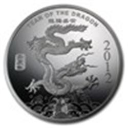 1 oz Silver Round (2012 Year of the Dragon)