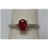 Image 1 : .93 CTW RUBY AND DIAMOND RING .925 STERLING SILVER