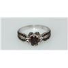 Image 1 : .925 STERLING SILVER CHOCOLATE CZ FLOWER RING