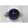 Image 1 : BEAUTIFUL SILVER RING WITH BLUE TANZANITE STONE CTW 4.3
