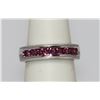 Image 1 : 0.59 CTW PURPLE GARNET RING .925 STERLING SILVER