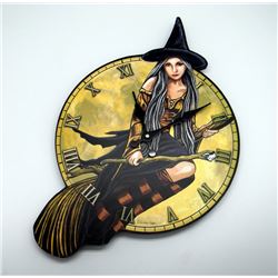 Lisa Parker designer Witch Clock 18" x 12"