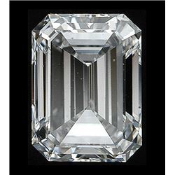 GIA CERT 0.36 CTW EMERALD DIAMOND H/SI2