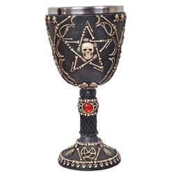 Pentagram/Skull Chalice   7 inches tall. Stainless Stee