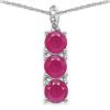Image 1 : GENUINE 1.25 CTW RUBY AND DIAMOND .925 STERLING SILVER