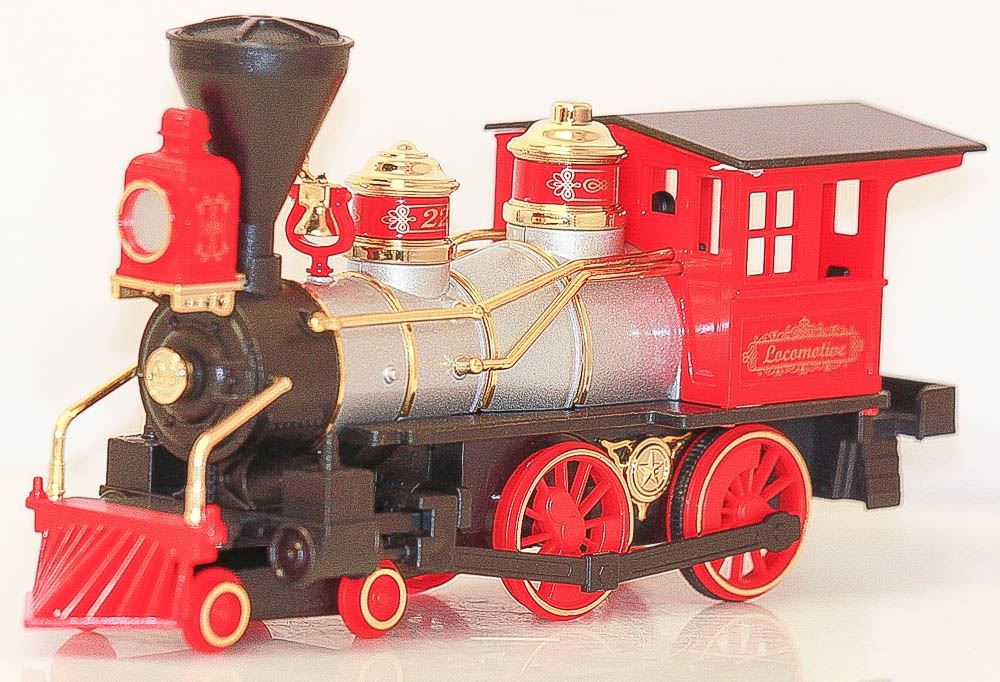 Train Model Red LOCOMOTIVE RED AND SILVER DIECAST DISPLAY MODEL TRAIN E