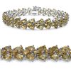 Image 1 : GENUINE 18.00 CTW CITRINE .925 STERLING SILVER BRACELET