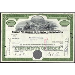 Stock Certificate from the Great Northern Nekoosa Paper