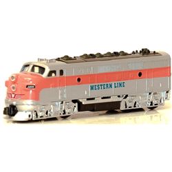 LOCOMOTIVE RED AND SILVER DIECAST DISPLAY MODEL TRAIN E