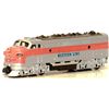 Image 1 : LOCOMOTIVE RED AND SILVER DIECAST DISPLAY MODEL TRAIN E