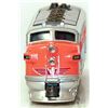 Image 2 : LOCOMOTIVE RED AND SILVER DIECAST DISPLAY MODEL TRAIN E
