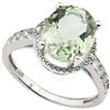 Image 1 : GENUINE 3.35 CTW GREEN AMETHYST AND 0.32 CTW WHITE TOPA