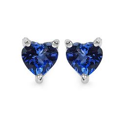 GENUINE 0.90 CTW TANZANITE .925 STERLING SILVER HEART E